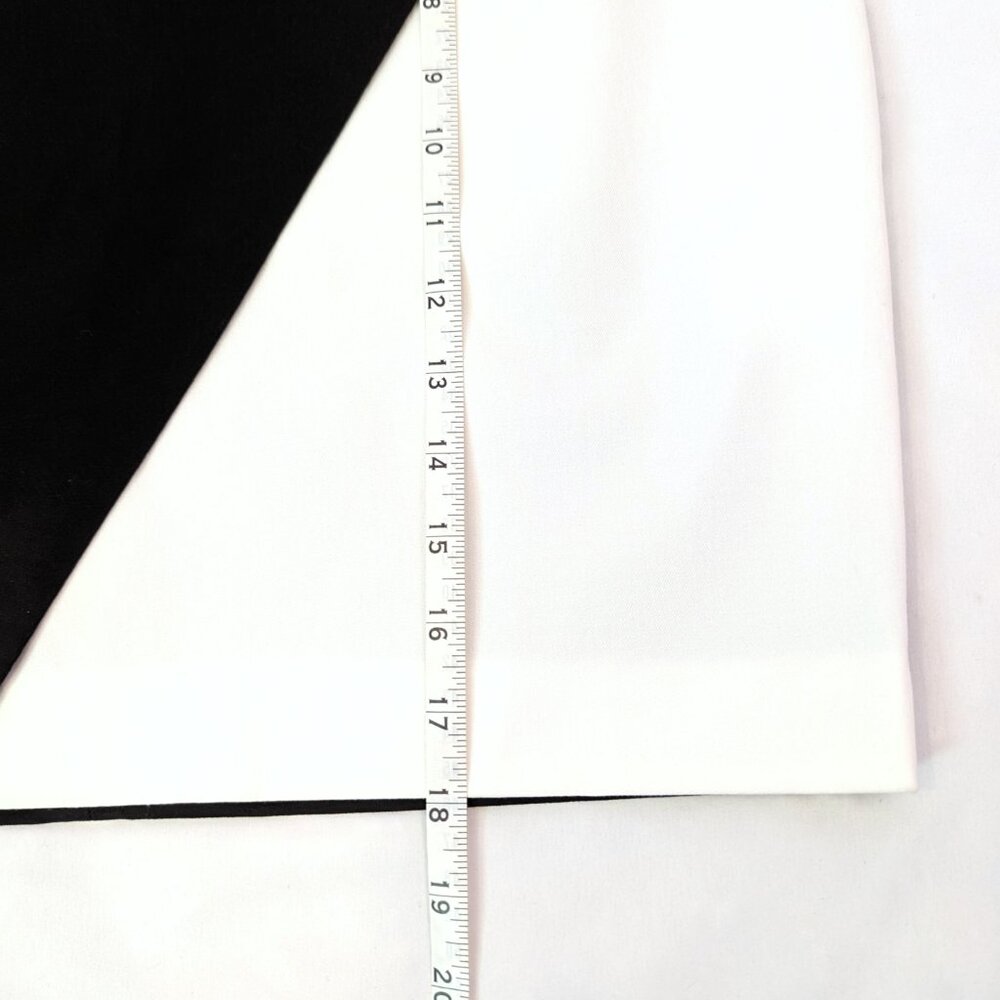 NWT Banana Republic | Cotton Blend Black & White Sloan-Fit Pencil Skirt | Size 8 - Picture 8 of 9